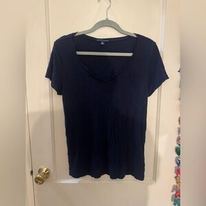 Ralph Lauren Navy Women’s Short Sleeve V-neck Tshirt, size XL